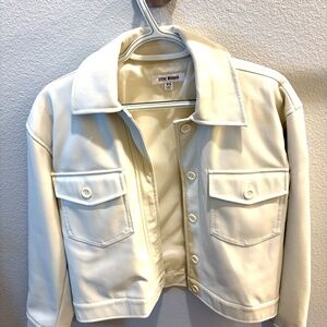 Cream Vegan Leather Steve Madden Jacket